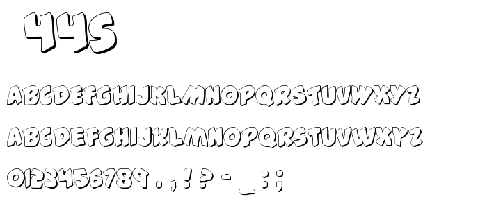 44s font