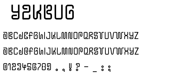 Y2kbug font