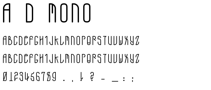 A_D_Mono font