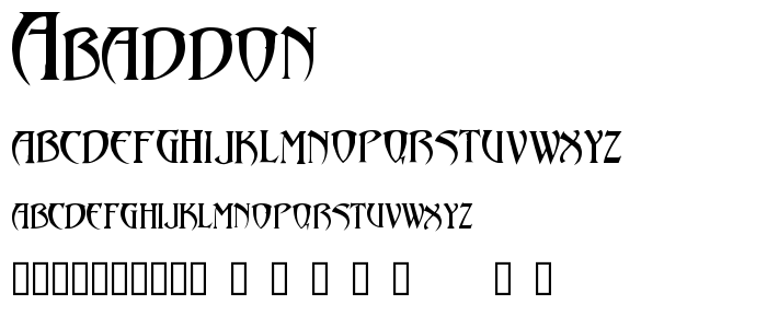 Abaddon font