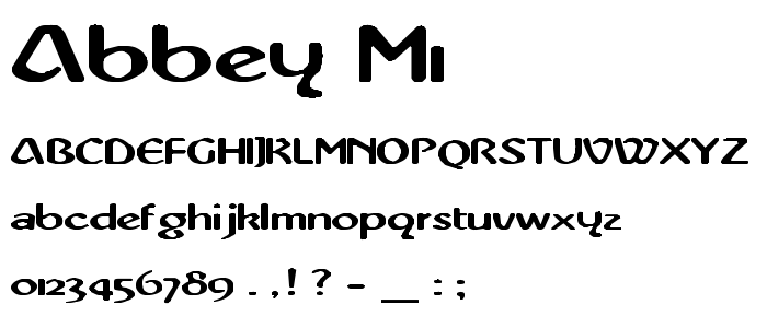 Abbey_M1 font