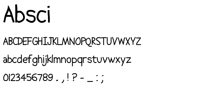 Absci font