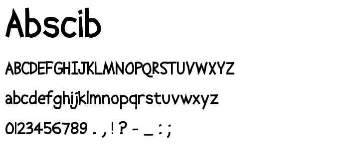 Abscib font