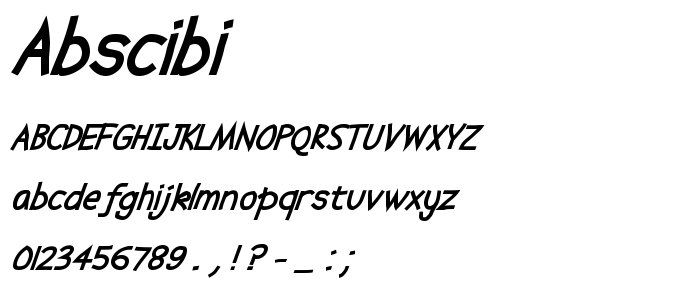 Abscibi font