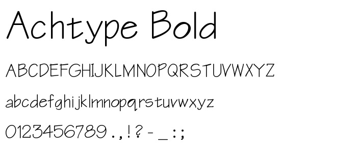 Achtype_Bold font