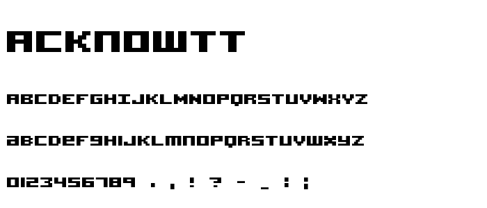 Acknowtt font