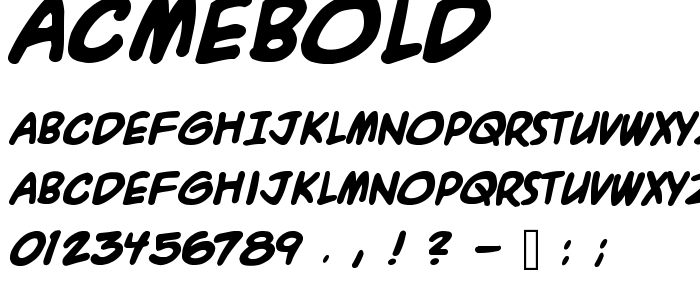 Acmebold font