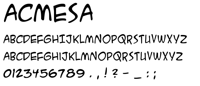 Acmesa font