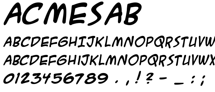 Acmesab font