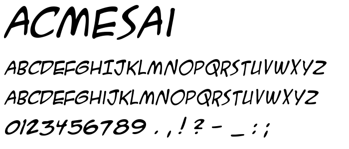 Acmesai font