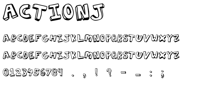 Actionj font