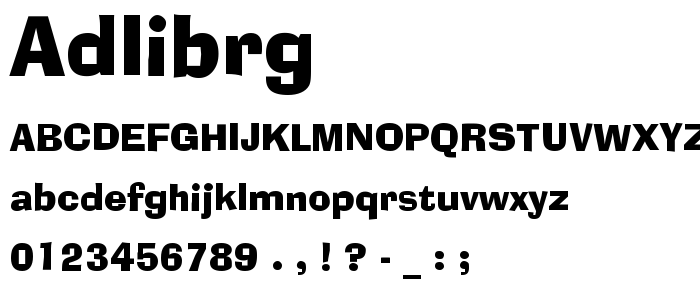 Adlibrg font