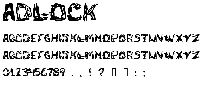 Adlock font