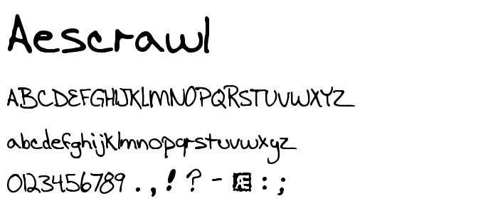 Aescrawl font