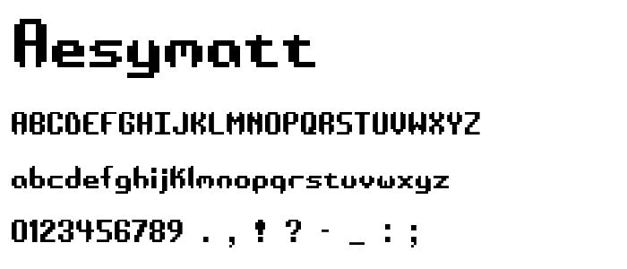 Aesymatt font