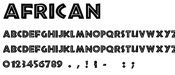 African font