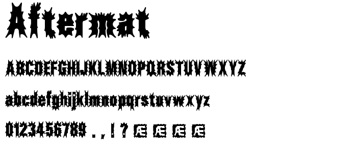 Aftermat font