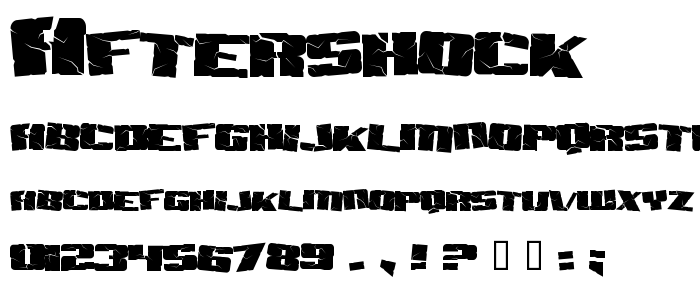 Aftershock font