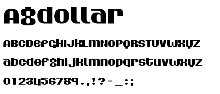 Agdollar font