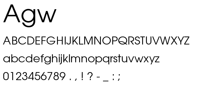 Agw font