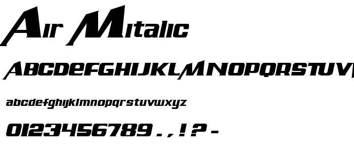 Air_Mitalic font