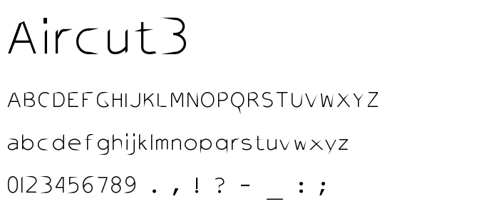 Aircut3 font