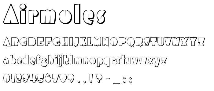 Airmoles font