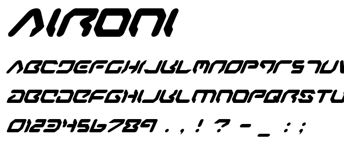 Aironi font