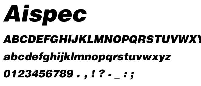 Aispec font