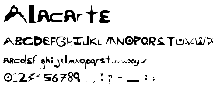 Alacarte font