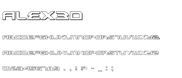 Alex3d font