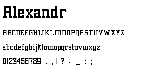 Alexandr font