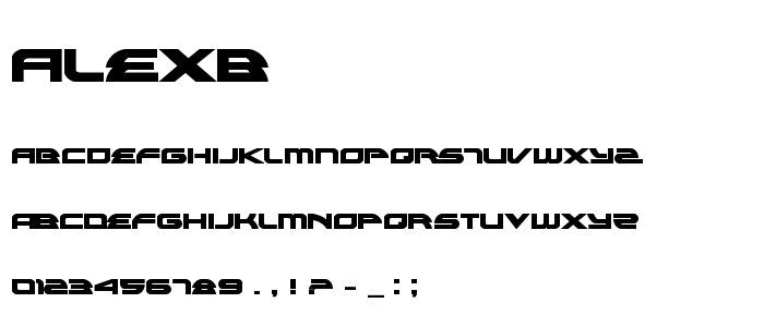 Alexb font