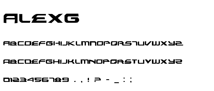 Alexg font