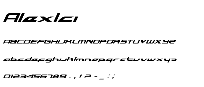 Alexlci font