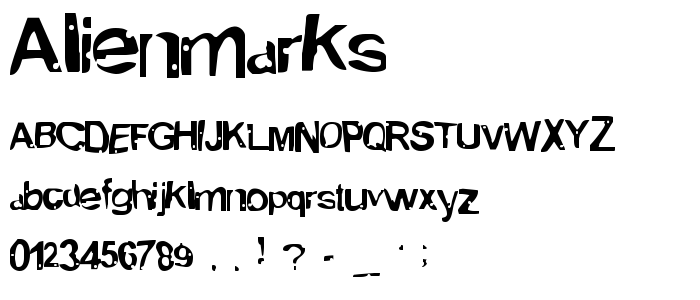 Alienmarks font