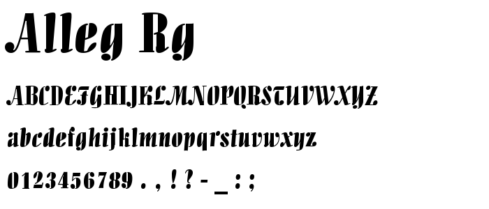 Alleg_Rg font