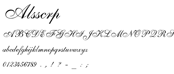 Alsscrp font