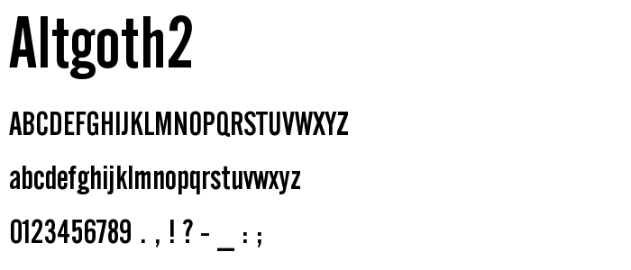 Altgoth2 font