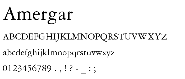 Amergar font