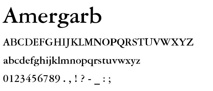 Amergarb font