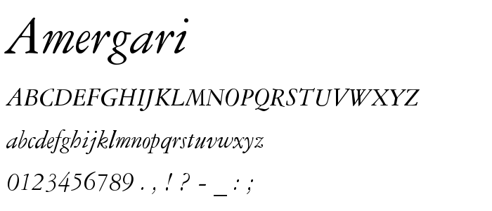 Amergari font