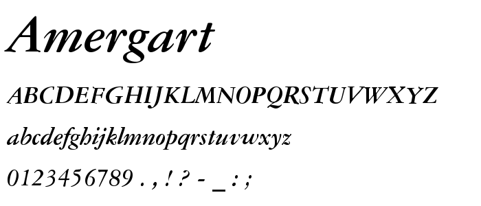 Amergart font