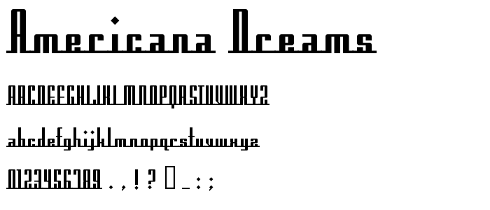 Americana_Dreams font