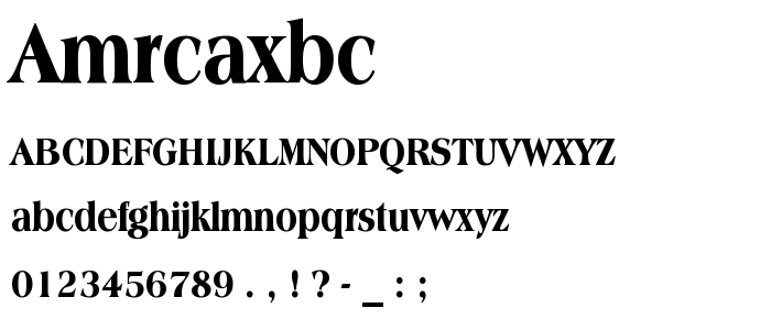 Amrcaxbc font