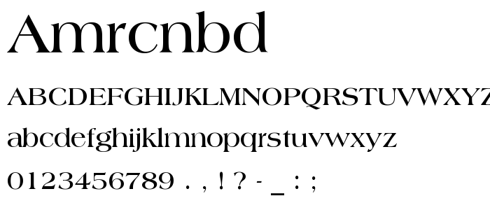 Amrcnbd font