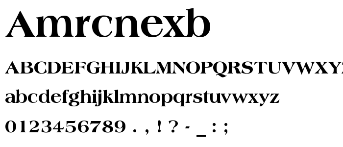Amrcnexb font