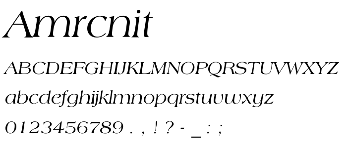 Amrcnit font