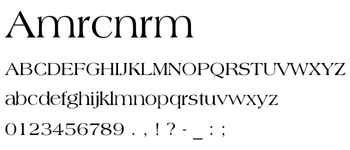 Amrcnrm font
