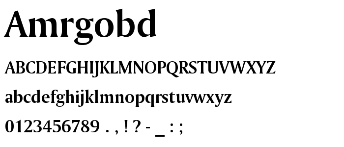 Amrgobd font